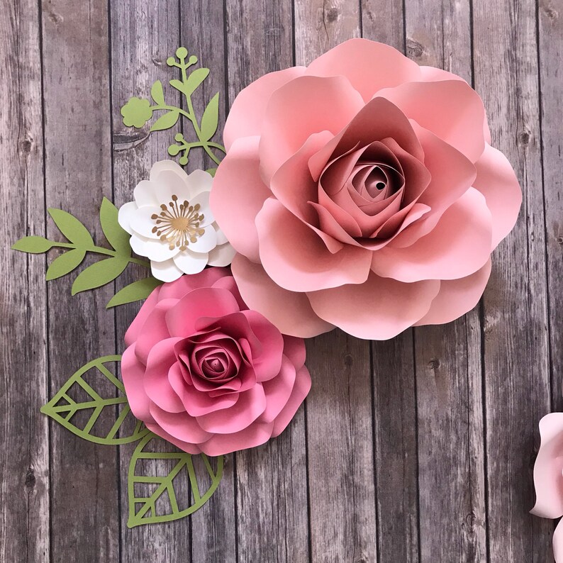 7 Piece Set paper Flowers Nursery Paperflower Nursery Etsy