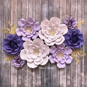 8 Piece SMALL Paper Flower/Rose Set |Nursery Wall Decor| Paper Flower set |