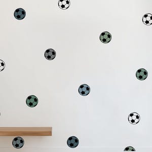 Mini Football Wall Stickers: Reusable Kids Soccer Decals