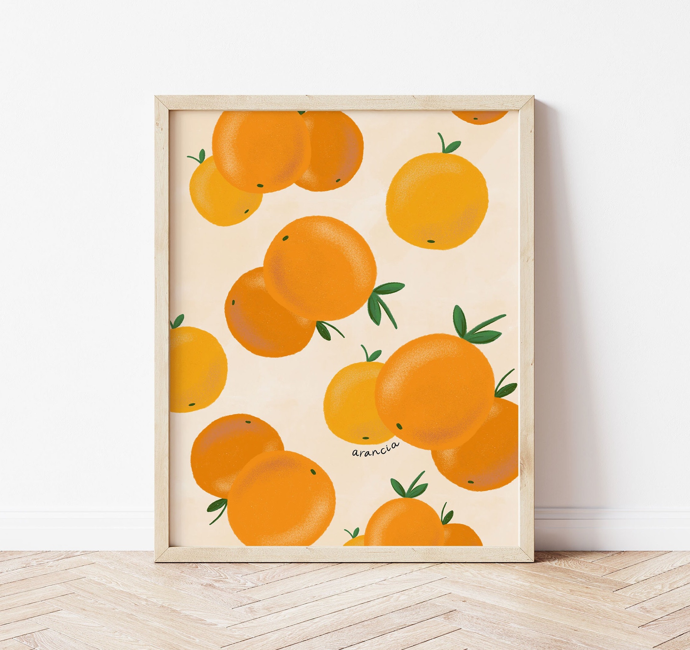 Poster Su Tela Moderno Con Arance - Stampa Artistica Botanica, Quadro Pronto Da Appendere 30x38 Cm, Decorazione Per Cucina - 3