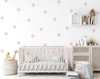Wiederverwendbarer Wandsticker rosa Muscheln, Wandaufkleber Kinder, Kinderzimmer, Kinderzimmer, Muscheln, Meerjungfrauen Dekor