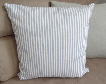 Cushion cover, cushion cover - stripes gray white, Scandinavian, hygge, country house, modern, trend