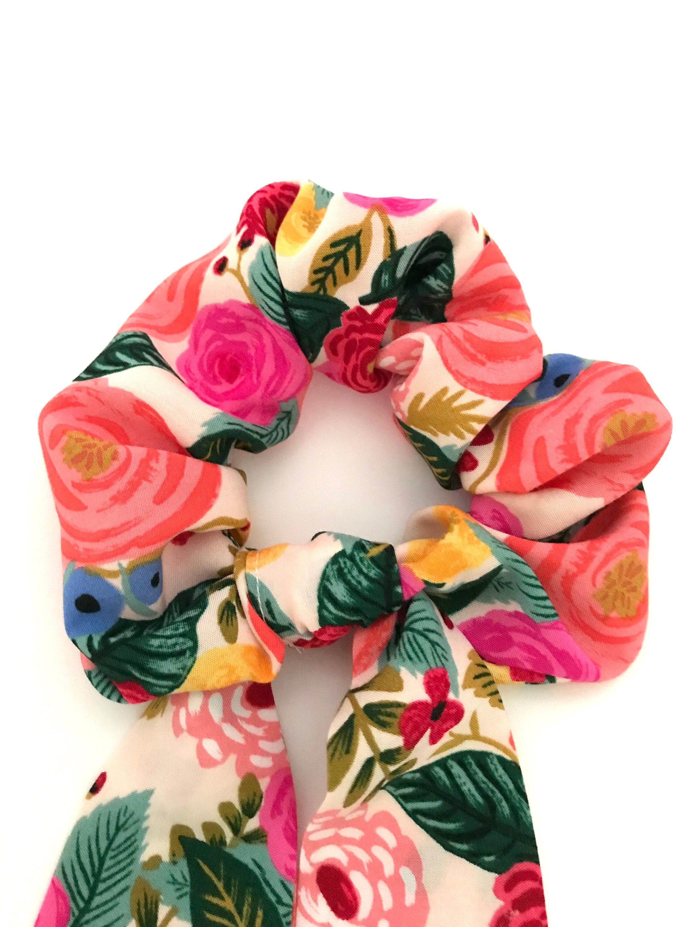 Hair Scrunchie Scarf Scarf Scrunchie Floral Hair Tie Rifle Etsy