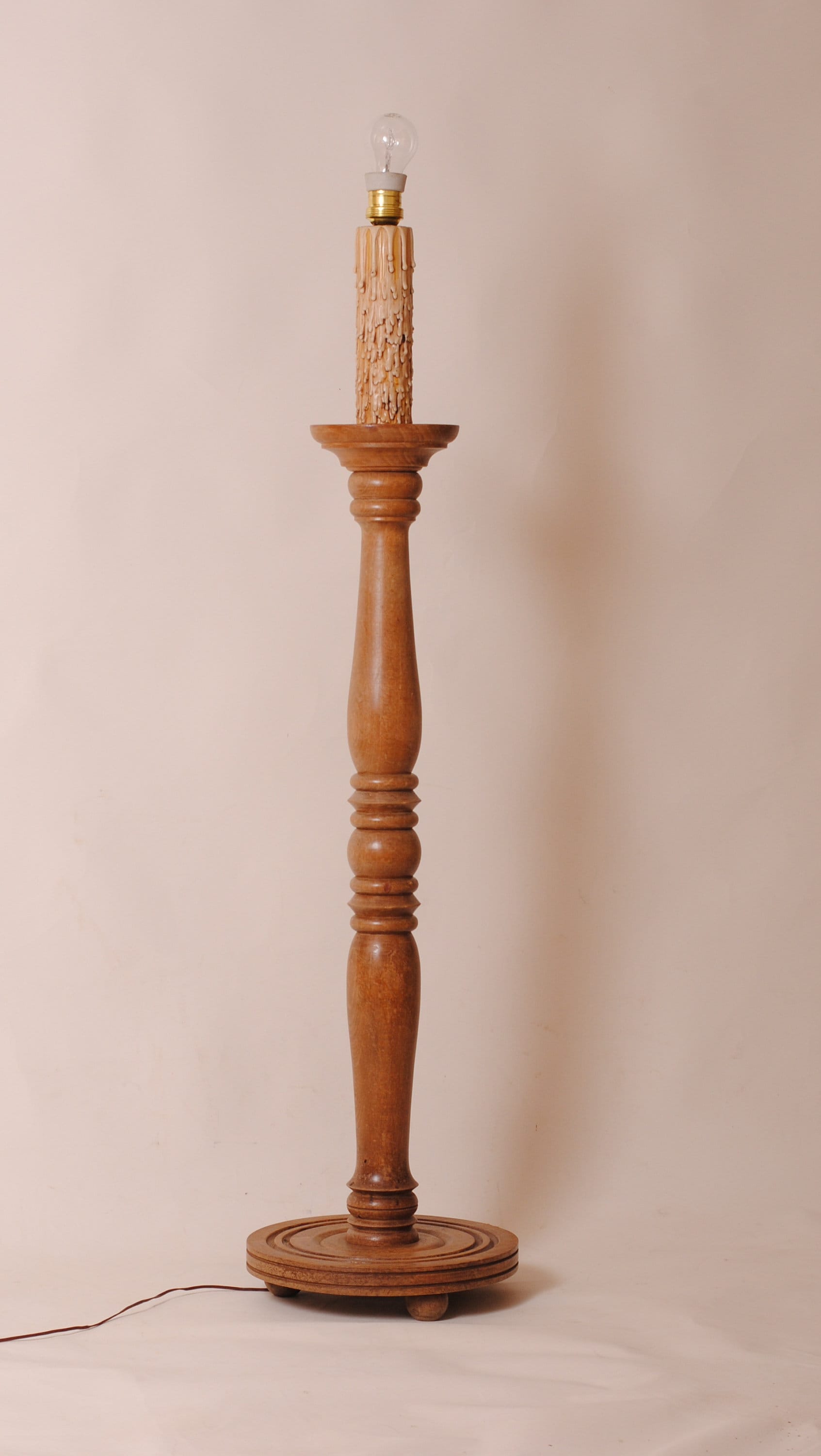 lampadaire En Bois Tourné/lampadaire