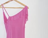 summer dress ,beach,asymmetric,pink