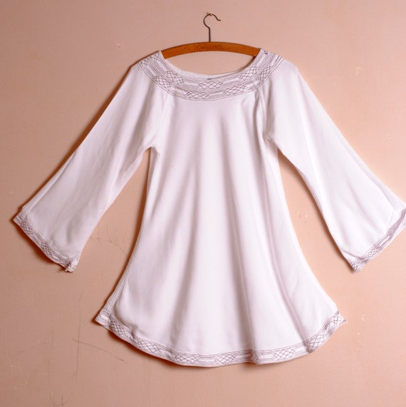 embroidered white tunic/embroidered shirt/embroide