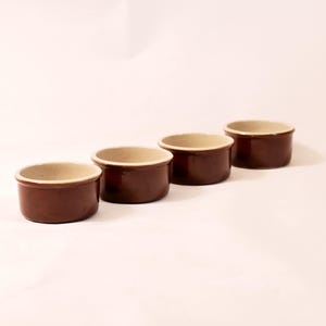 4 terracotta bowls, French kitchen, Provencal pottery