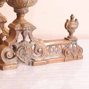 Andirons of castle fireplace