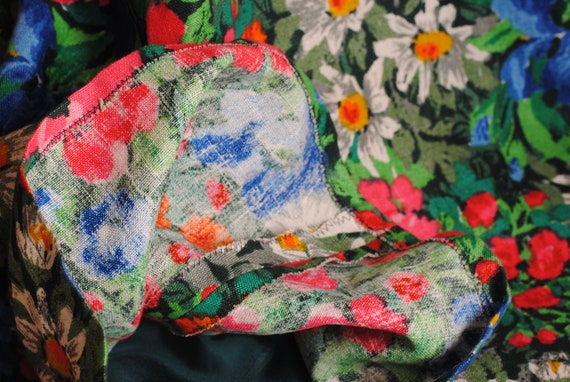 skirt in flowery linen never worn, floral linen s… - image 7