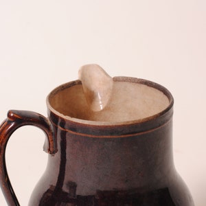 Vintage French Brown glazed pitcher