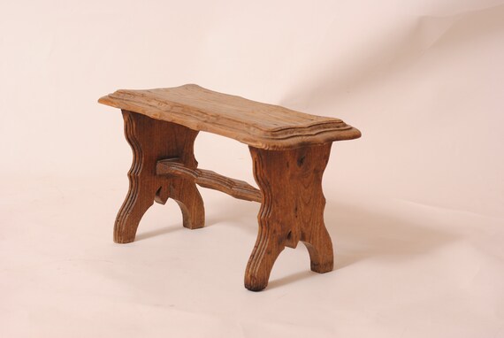 Wooden stool etsy deals