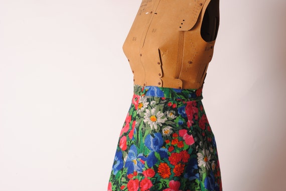 skirt in flowery linen never worn, floral linen s… - image 3