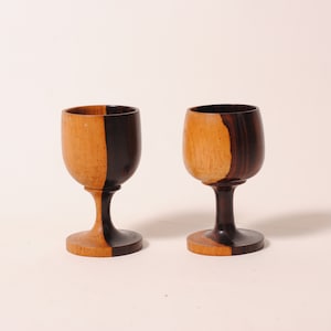 olive wood wine glasses / wooden cups/ hippie cups