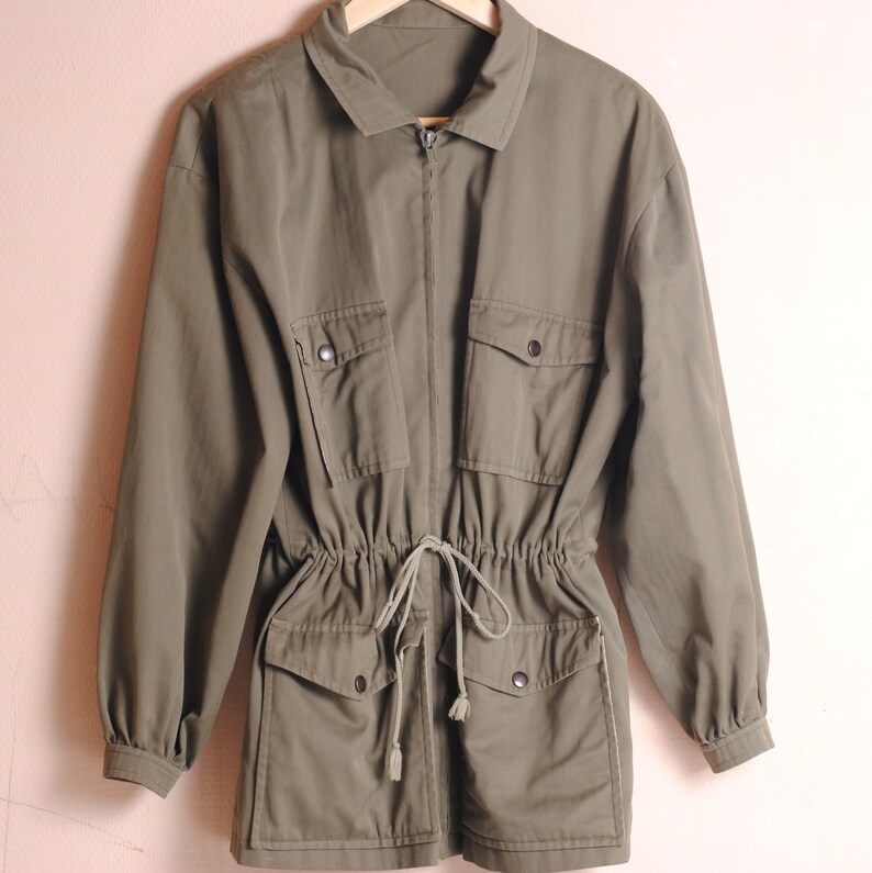 military army coat urban ladies retro women/'s khaki jacket urban clothing green coat unisex vest