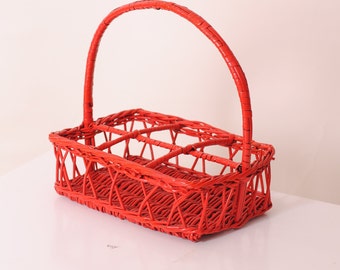 rattan door glass serving basket