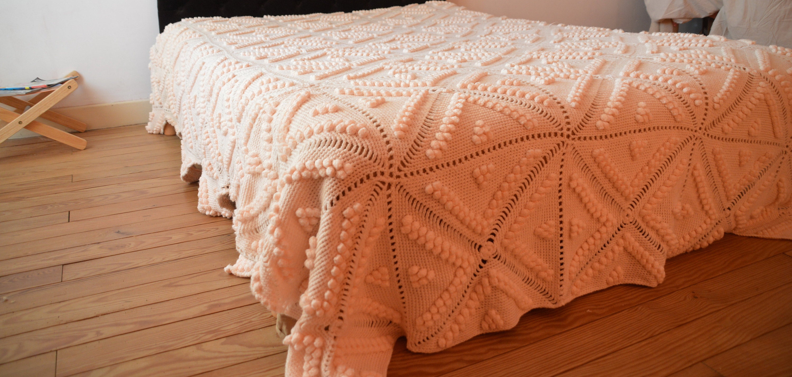 French Bedspead.boho Bedspead.vintage Quilt.french Boho Boutis Etsy