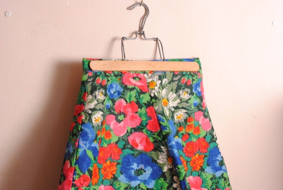 skirt in flowery linen never worn, floral linen s… - image 5