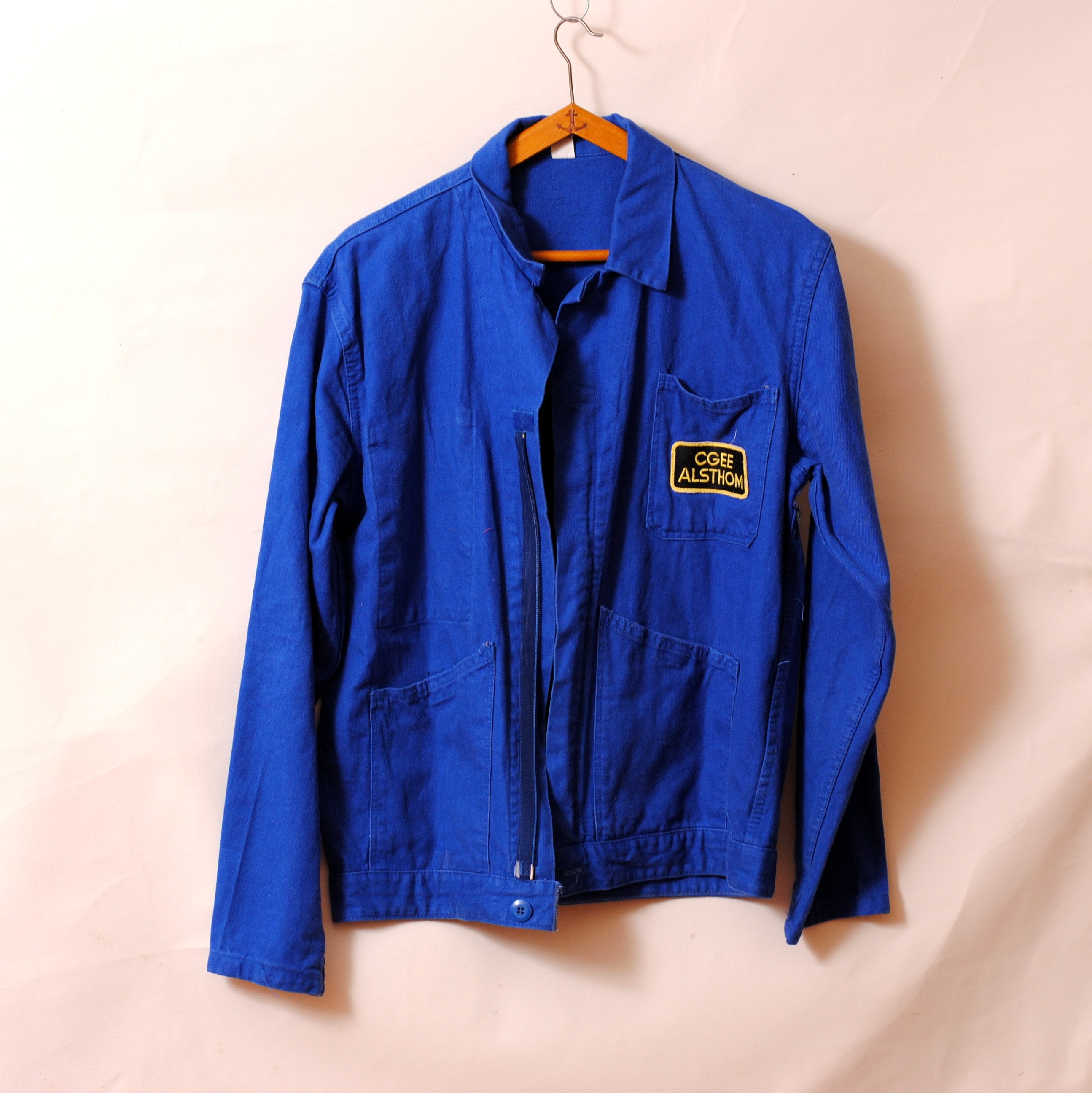 Veste De Travail Vintage Michigan Pour Homme – Coupe Ajustée, Boutonnage Devant, Style Décontracté Et Uni