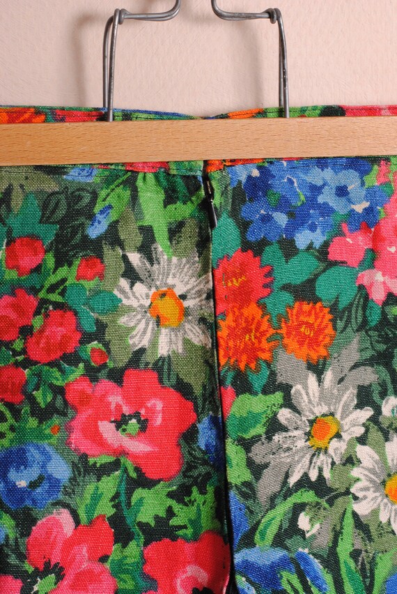 skirt in flowery linen never worn, floral linen s… - image 9