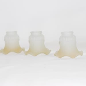 Milky white glass tulips Antique ceiling lamp Opaline glass lampshade Retro lamp Transparent white chandelier