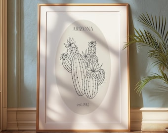 Arizona State Flower Digital Art Print | State Flower Art Print | Arizona State Flower Art Print | Arizona Wall Art  Flower Digital Download