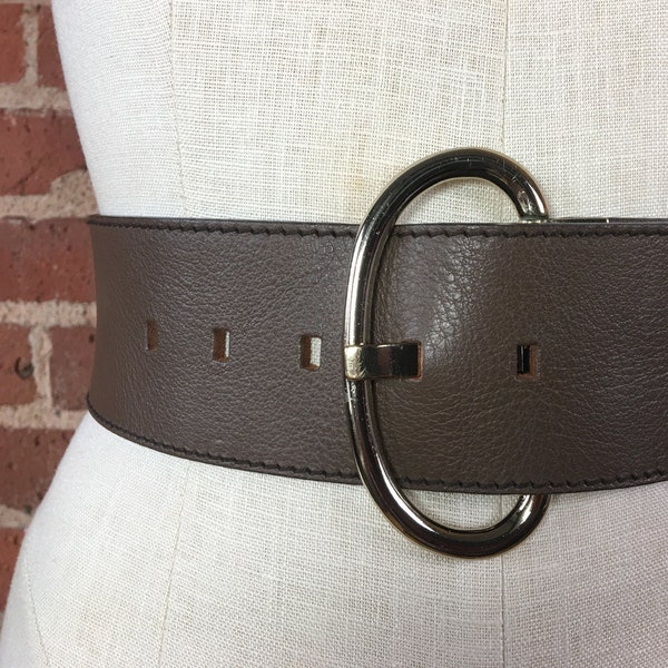 Banana Republic vintage Womens Wide Leather Belt For Sale size xs 28 29 30 Cayote Brown, belts for Small Waist, pre-owned sold as-is
