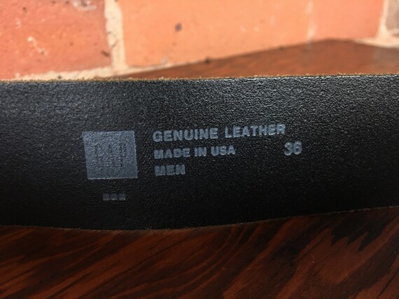 Mens genuine leather double-hole belt for sale sz… - image 3