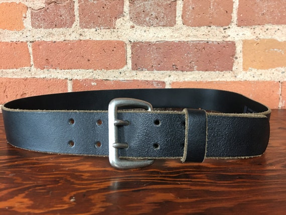 Mens genuine leather double-hole belt for sale sz… - image 2