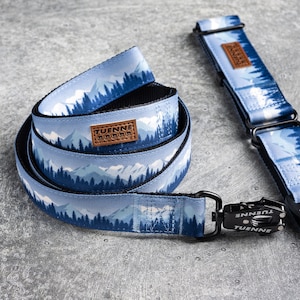 Mountain Range Martingale Collar and Leash Set