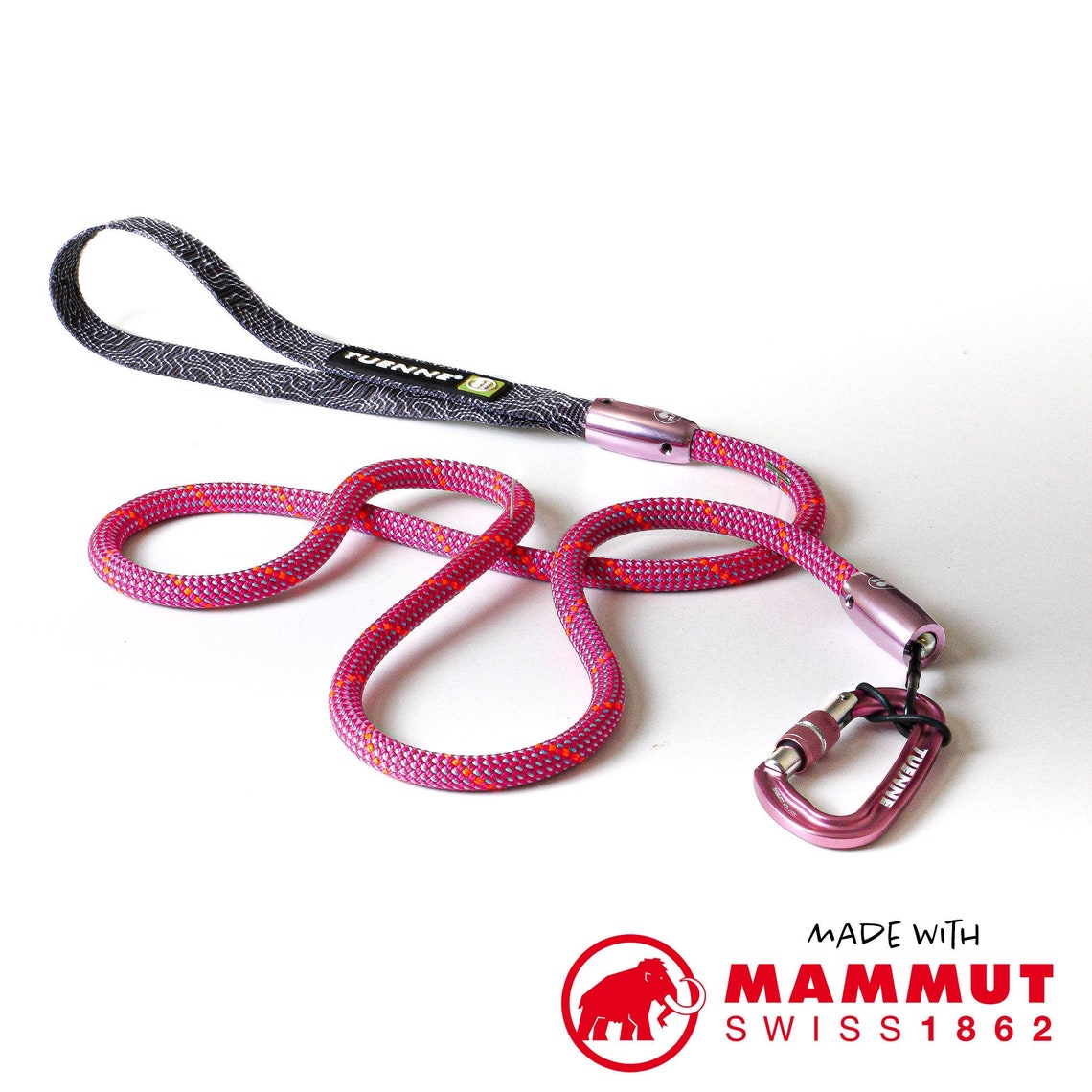 All Pink 9.5mm DRY TREATED Climbing Rope Dog Leash Carabiner Etsy