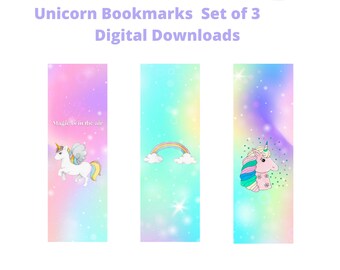 diy unicorn bookmark etsy