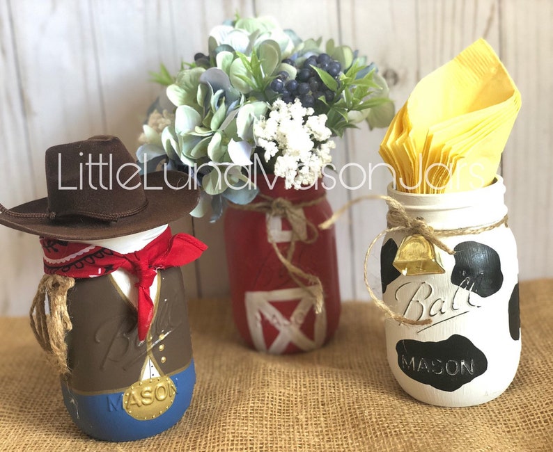 Cowboy Birthday Party Jar Set Cow Jar With Bell Cowboy Jar Etsy Cowboy Birthday Party Jar Set Cow Jar With Bell Cowboy Jar Etsy
