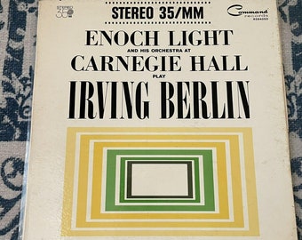 Enoch Light and his Orchestra at Carnegie Hall Play Irving Berlin vintage vinyl record / 1961 original play tested VG+ / 60s classical pop