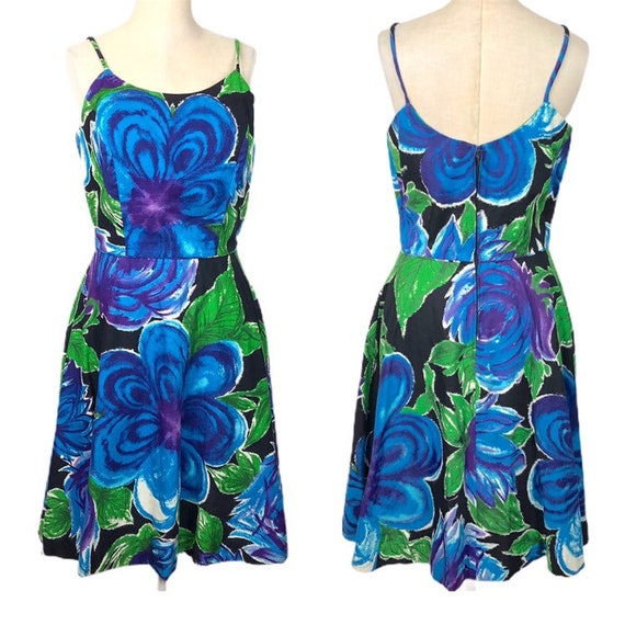 Vintage Tori Richard 70s Hawaiian dress barkcloth