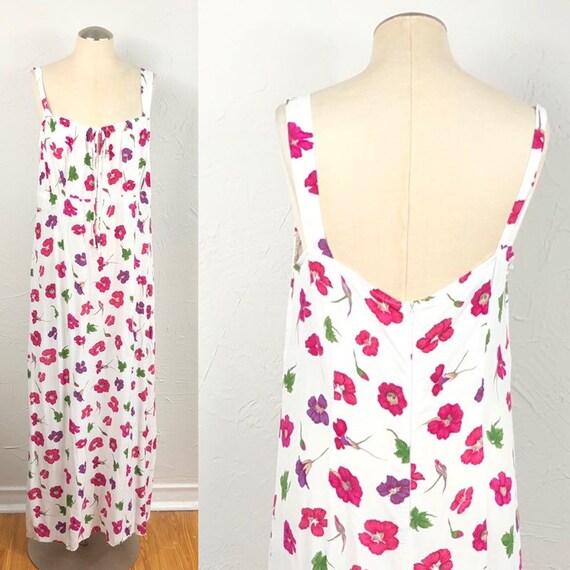 Vintage 90s maxi dress slip dress sundress medium