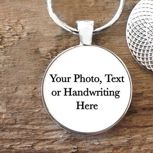 Custom key chain, Single Sided, Key Chain, keychain, Single Sided Charm, Memory Charm, Memorial, Remembrance, Handwriting, Photo Charm