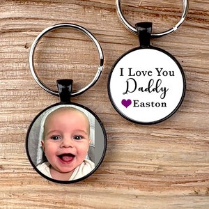 Daddy Key chain, Gift for dad, Keychain for dad,  Personalized Key chain,  Photo Keychain
