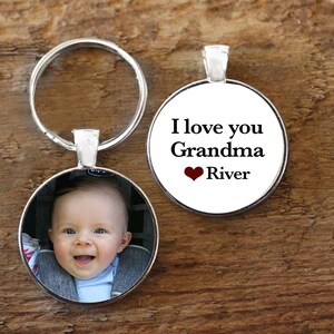 I love you grandma  Key chain, Gift for grandma, Keychain for grandma, Personalized Key chain, Mother's Day,  Photo Keychain, Grandparents