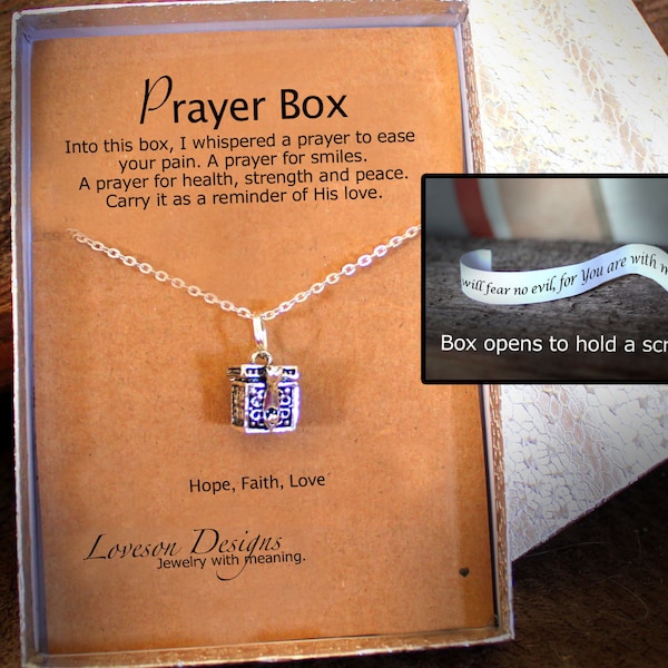 Prayer Box Necklace Etsy
