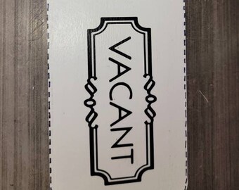 Bathroom Vacant Sign - Etsy