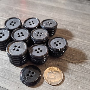 Buttons black 4 hole lot of 40