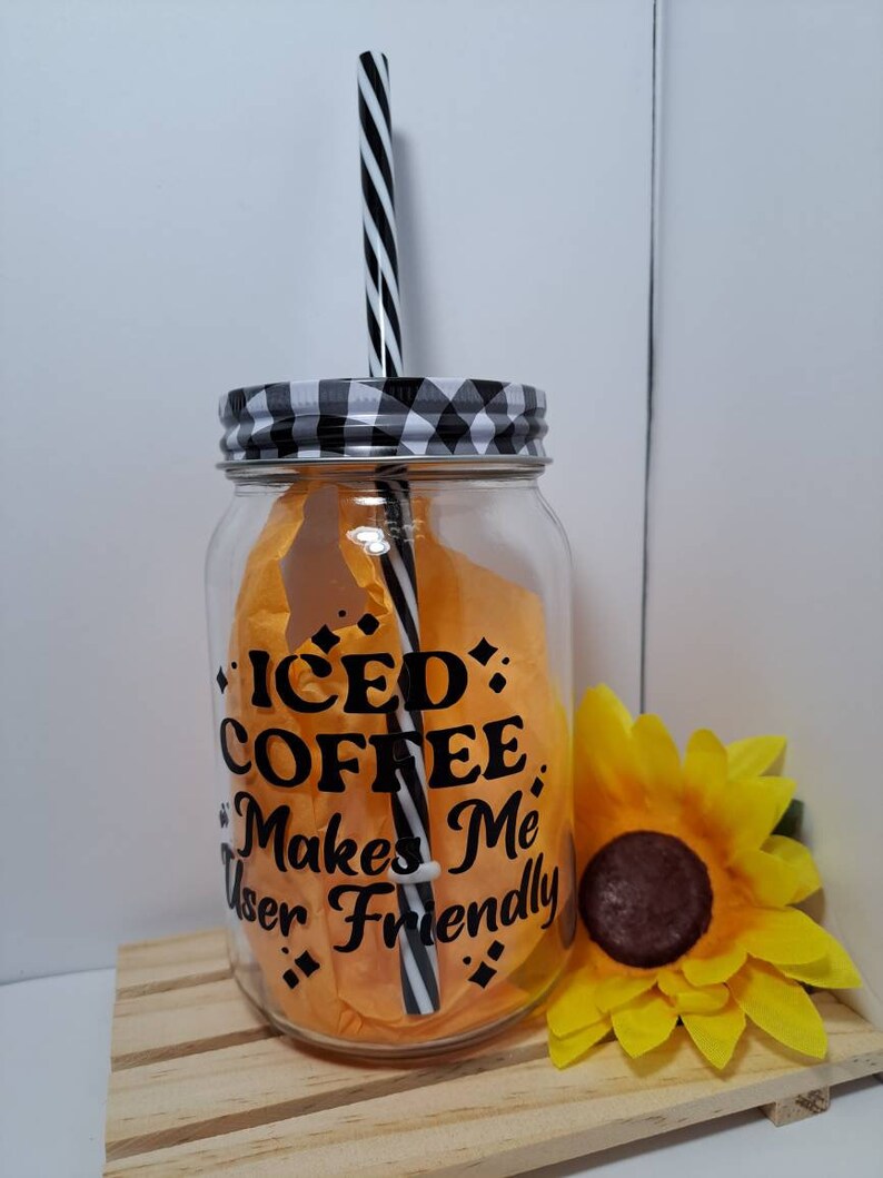 Tumbler Glass Drinking Iced Coffee Wine Custom Designed 16 Oz Etsy