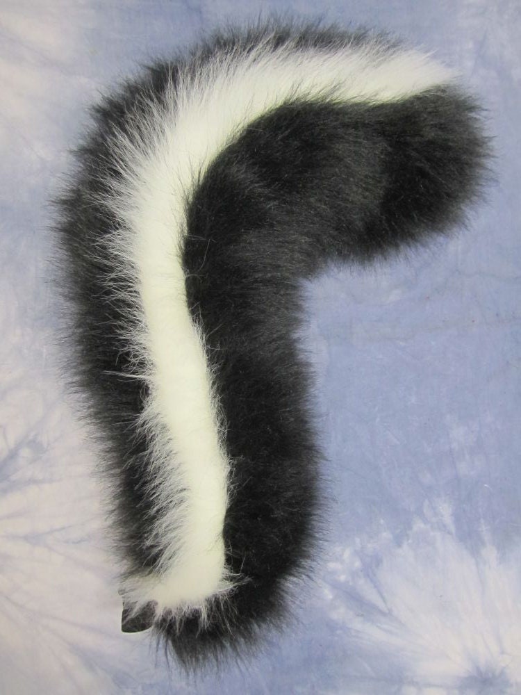 Black and White Skunk Tail Made to Order | Etsy
