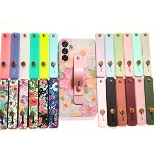 Phone Grips Holder, Finger Strap, Kindle Strap Holder, Phone Ring Universal Sliding Kickstand, Kawaii Phone Accessories Gifts,Various Colors