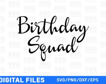 Download Birthday Crew SVG Birthday Squad SVG Birthday SVG | Etsy