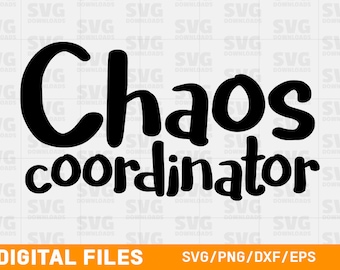 Caos Coordinador archivos SVG corte, profesor de SVG, padre SVG