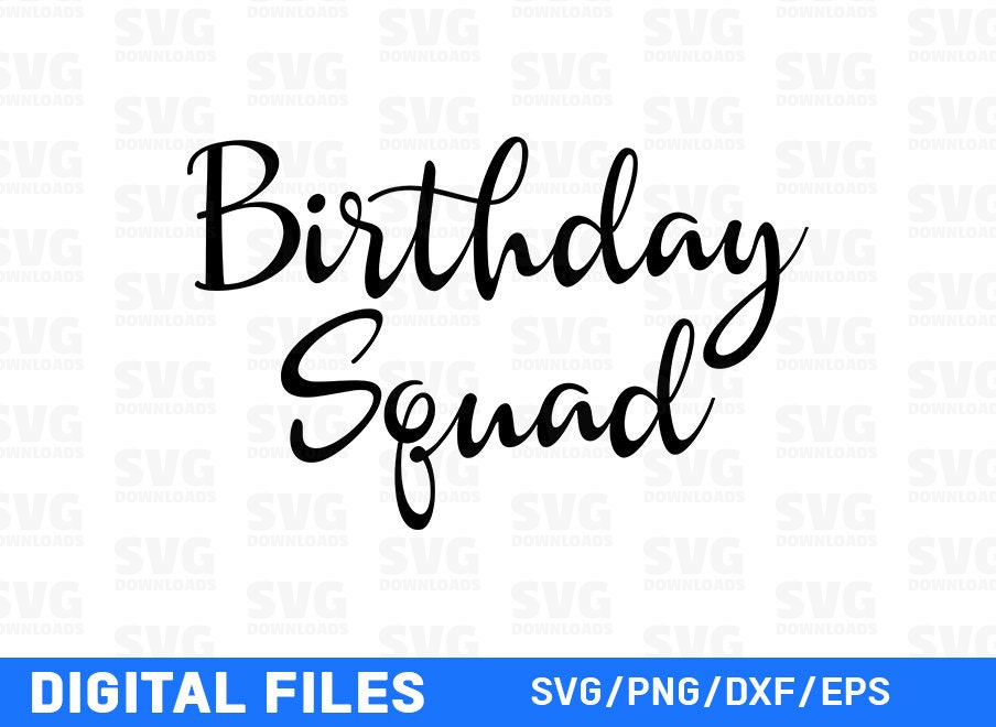 Download Birthday Squad SVG Birthday Crew Svg Birthday Boy | Etsy