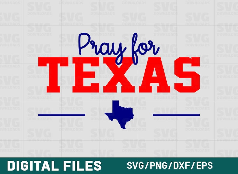Orar por Texas SVG | Houston SVG | Impresión digital y corte archivos imagen 1