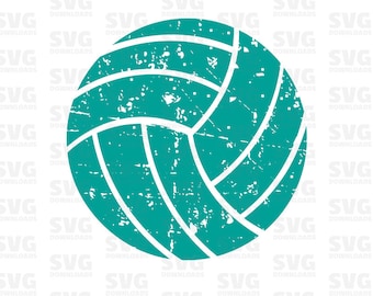 Voleibol afligido SVG Voleibol SVG Archivos de silueta ? Archivos de Cricut ( Cricut Files) Archivos de corte SVG ? Png imágenes prediseñadas imprimibles