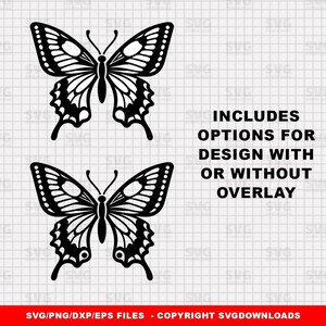 Schmetterling SVG, Schmetterling PNG, Schmetterling Schnittdateien für Silhouette und Cricut Maschinen.